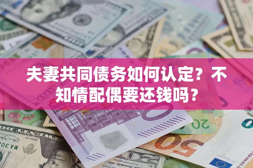 北京夫妻共同债务如何认定？不知情配偶要还钱吗？