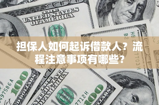 北京担保人如何起诉借款人？流程注意事项有哪些？